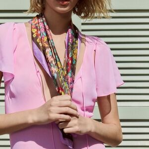 NWT Zara Limited Edition Satin Effect Scarf